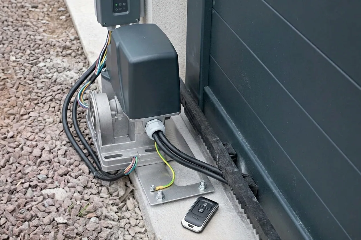 Motorisation portail, garage et volets à Melun — après (chantier 6) Motorisation portail, garage et volets à Melun — après (chantier 6)